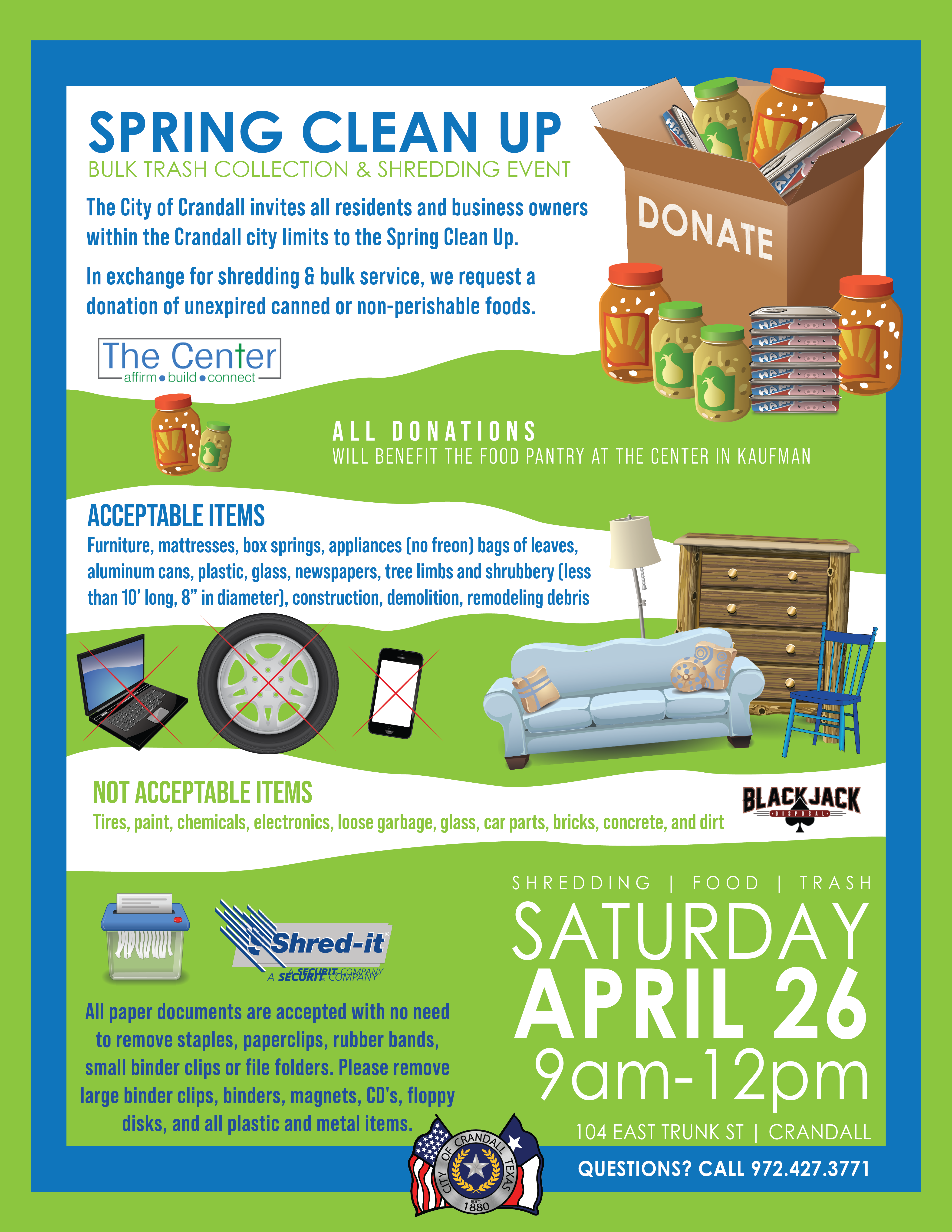 April Clean Up April 26, 2025 information