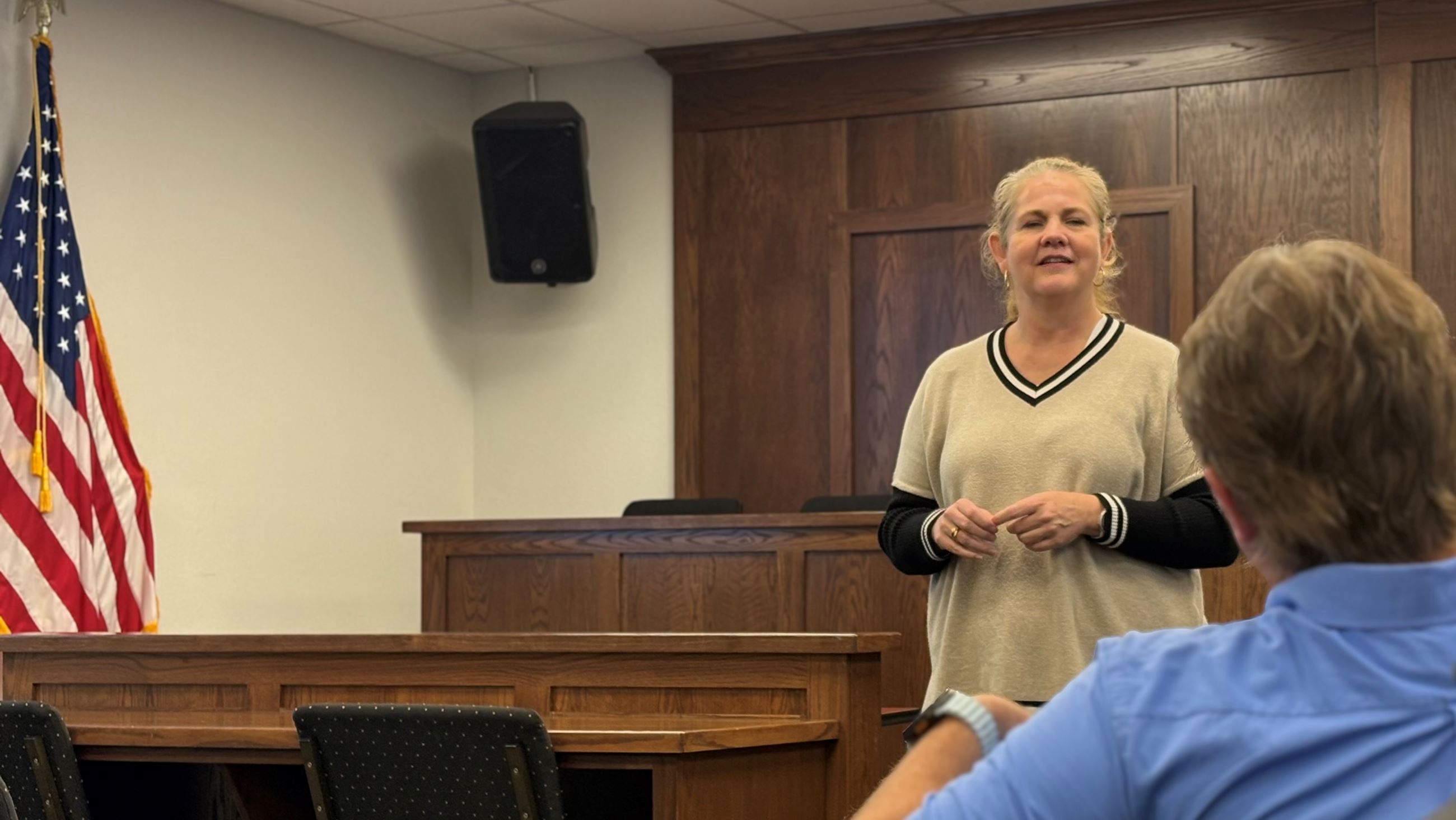 UDC Meeting Picture 4 - Carissa Answering Craig's Question