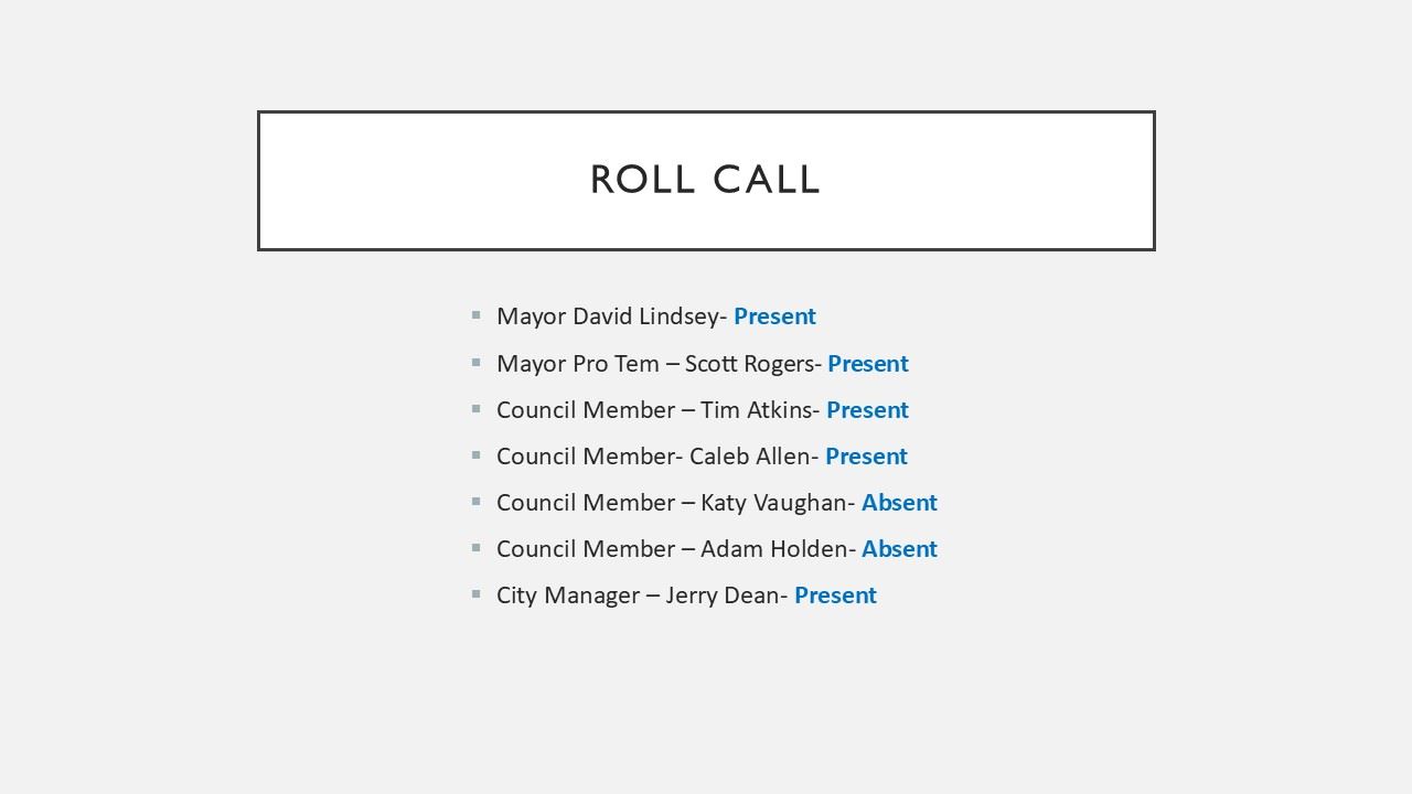 City Manager Notes from City Council Meeting 8-19-2024