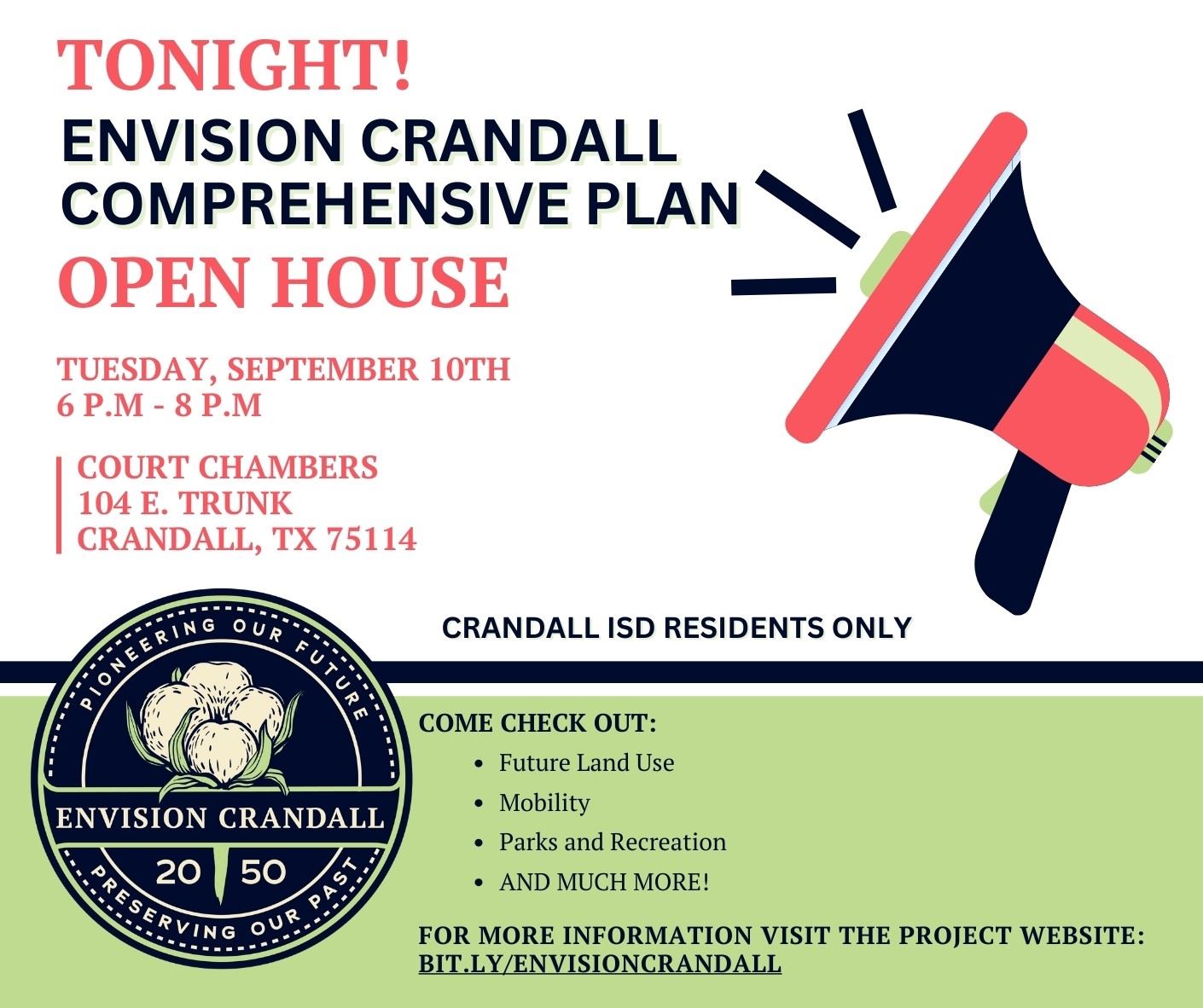 Comprehensive Plan Open House is Today at 6-8pm at the Police Station